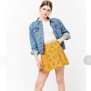 Forever 21 yellow floral skirt